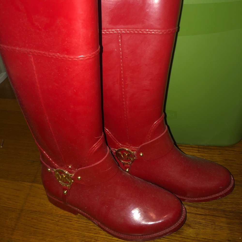 Michael Kors Red Rainboots